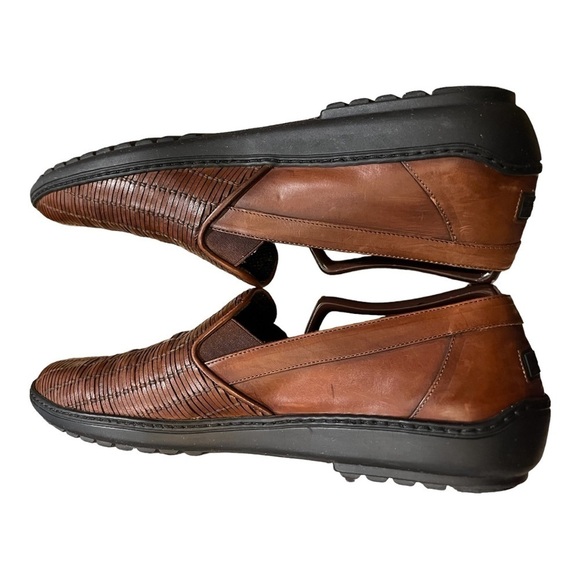 Bragano Brown Leather Loafers Italy Size 10M - Picture 7 of 13